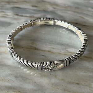 Women’s Handmade Elastic Silver Bracelet